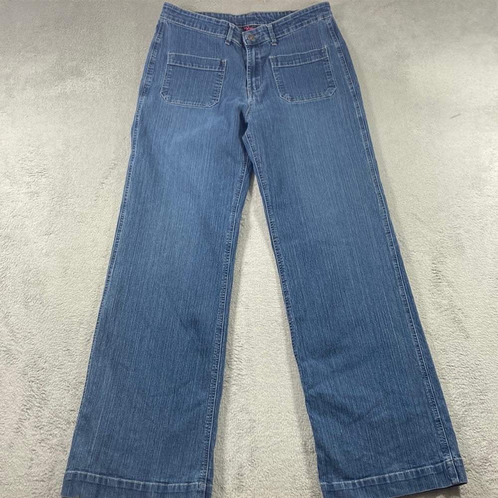 Rumor has it Jeans Women Denim Flat Front w Small Flat Pockets Flare Legs
